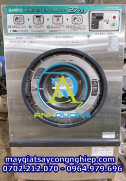 Máy giặt công nghiệp Sanyo 27kg Chân Mềm